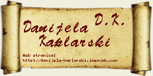Danijela Kaplarski vizit kartica